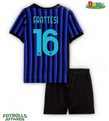 Inter Milan Davide Frattesi #16 Hemmaställ Barn 2025-26 Kortärmad (+ Korta byxor)